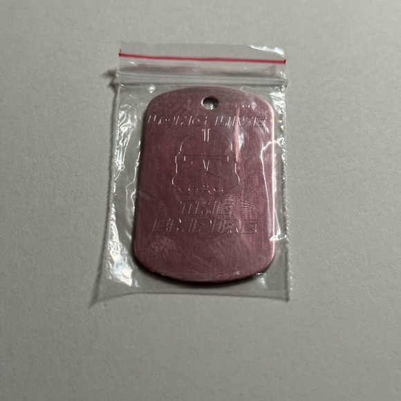 New Mandalorian Star Wars long live the empire light pink dog tag cool nerd geek - Picture 4 of 6